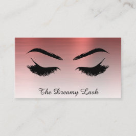 *~* Lashes Brows Extensions QR Metallic COPPER Visitenkarte