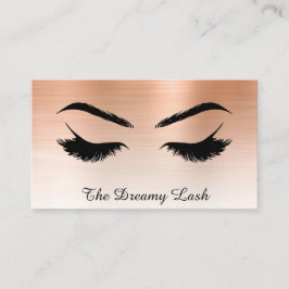 *~* Lashes Brows Extensions QR Metallic ROSE GOLD Visitenkarte