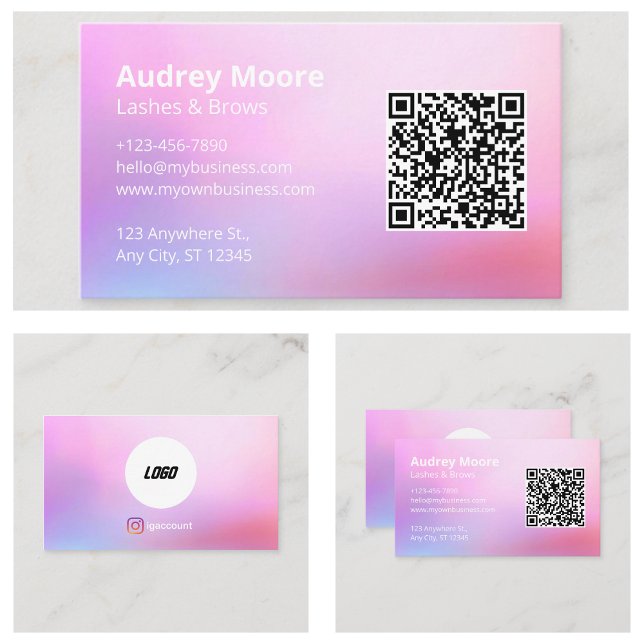 Lashes Brows Lash Tech Visitenkarte (Lashes Brows Lash Tech Business Card
)