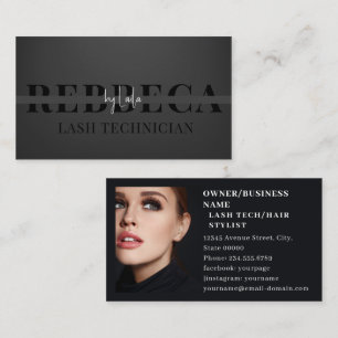 Lashes Brows Makeup Artist Black 1 Foto Business Visitenkarte