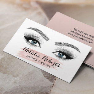 Lashes Brows Makeup Artist Blue Eyes Blush Salon Visitenkarte