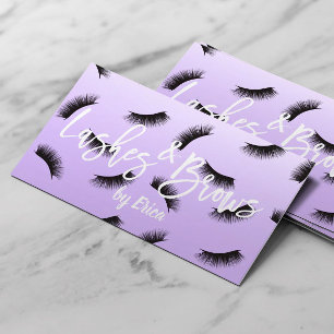 Lashes Brows Makeup Artist Classy Lavender Visitenkarte