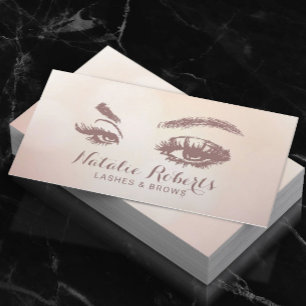 Lashes Brows Makeup Artist Pastel Beauty Salon Visitenkarte