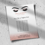 Lashes Brows Makeup Rose Gold Beauty Salon Flyer<br><div class="desc">Lashes Brows Makeup Rose Gold Beauty Salon Broschüren.</div>