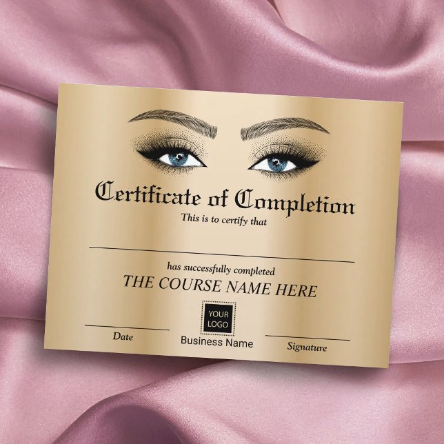 Lashes Brows Salon Certificate of Completion Award (Von Creator hochgeladen)