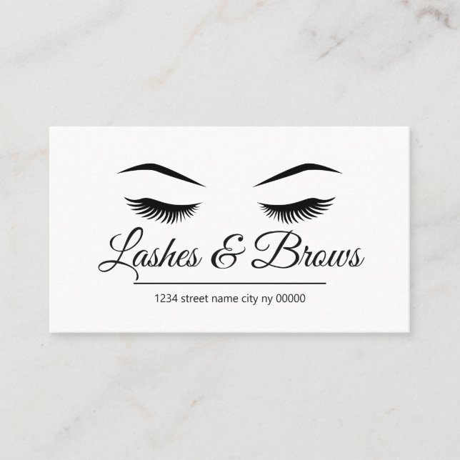 Lashes & Brows Salon Visitenkarte (Vorderseite)