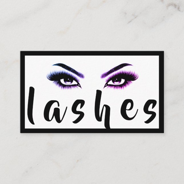 Lashes Business Card Visitenkarte (Vorderseite)