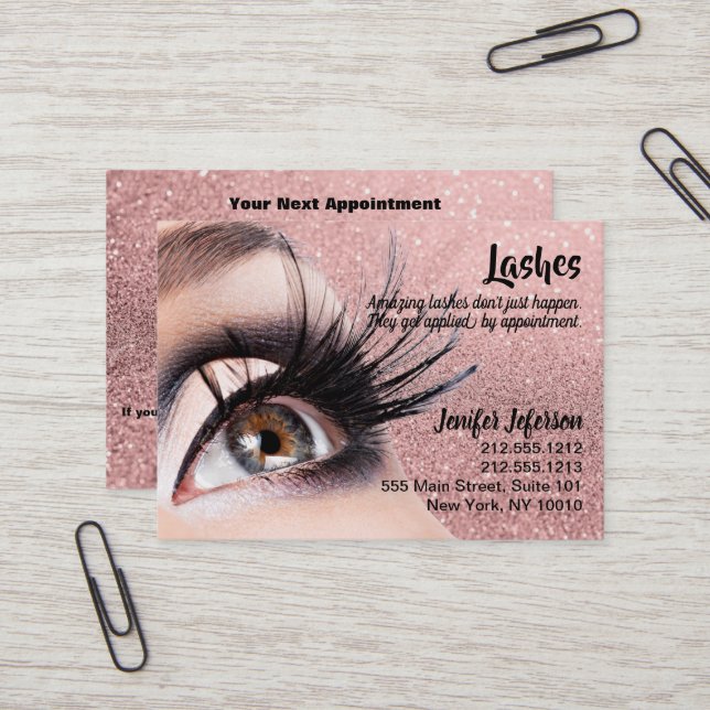 Lashes Business Card Visitenkarte (Vorderseite/Rückseite Beispiel)
