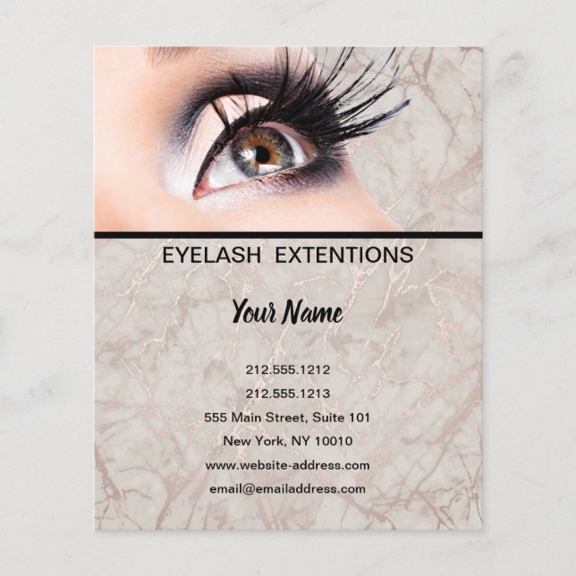 Lashes Business personalisiert Flyer (Vorne)
