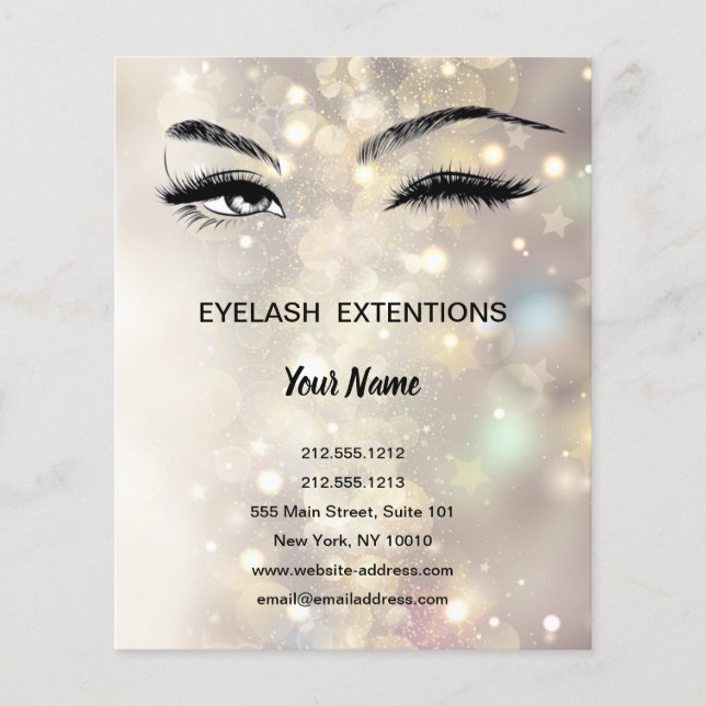 Lashes Business personalisiert Flyer (Vorne)