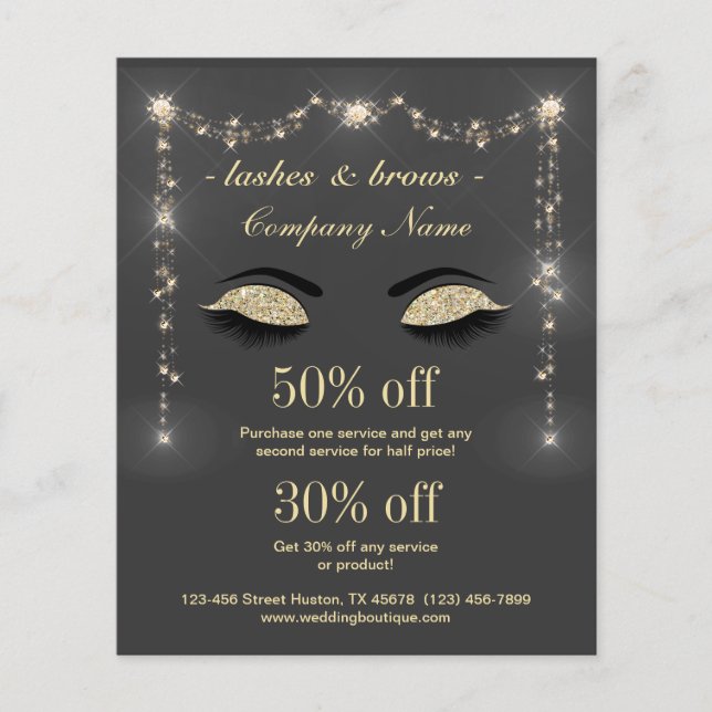 Lashes Business personalisiert Flyer (Vorne)