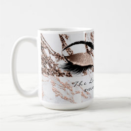 Lashes Erweiterungen Augen Makeup Kupfer weißer Ma Kaffeetasse