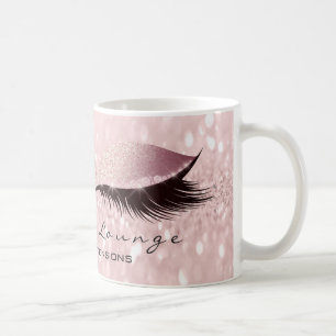 Lashes Extension Eye Makeup Studio Glitzer Rose Kaffeetasse