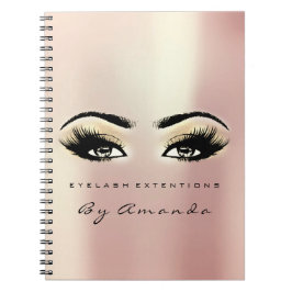 Lashes Extension Eyes Makeup Artist Champaigne Notizblock