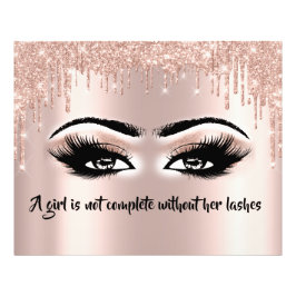 Lashes Extension Makeup Artist Brows Rose Tropfen Fotodruck