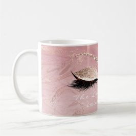 Lashes Extension Makeup Studio Pink Molten Glitzer Kaffeetasse