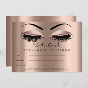 Lashes Extension Rose Lux Makeup Certificate Gesch Einladung