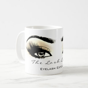 Lashes Eye Makeup Studio Champaigne Kaffeetasse