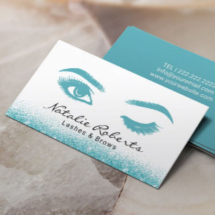 Lashes Eyelash Makeup Artist Wink Eye Aquamariner  Visitenkarte