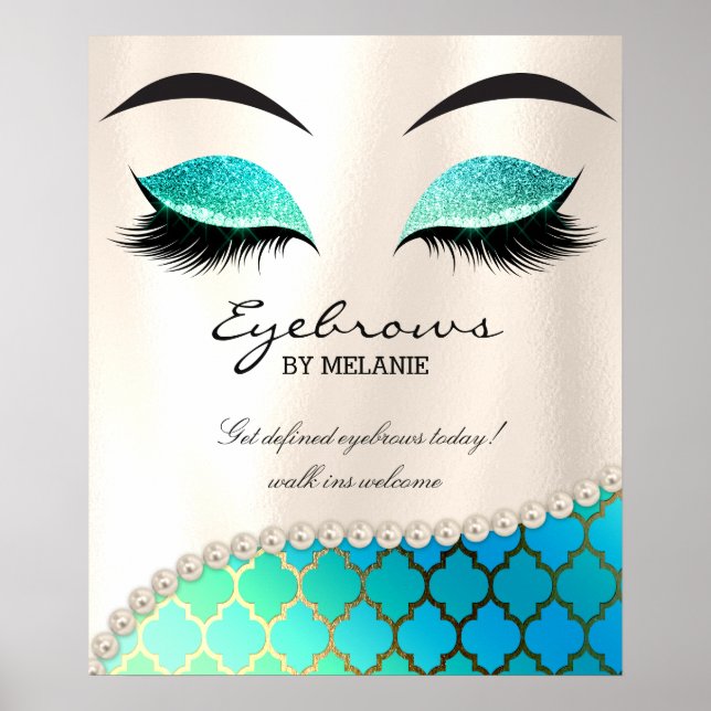 Lashes Eyelash Makeup Poster Eyebrows Marokkanisch (Vorne)