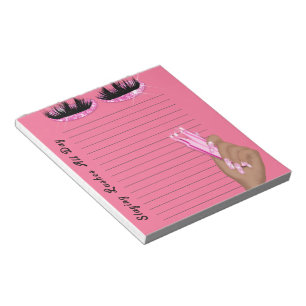Lashes ganztägig anzeigen Anpassen Lash Tech Notep Notizblock