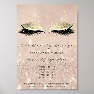 Lashes Glitzer Beauty Salon Poster