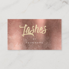 Lashes Kupfergrungy Imitate Glitzer Typograph Make Visitenkarte