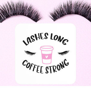 Lashes lange Kaffeepause Getränkeuntersetzer