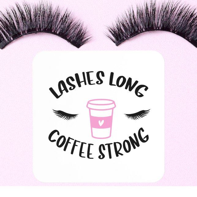Lashes lange Kaffeepause Getränkeuntersetzer (Von Creator hochgeladen)