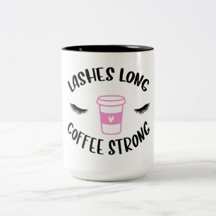 Lashes lange Kaffeepause Zweifarbige Tasse