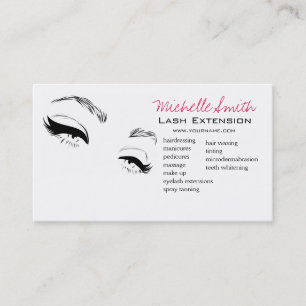 Lashes Lash Extension Eyeliner Branding Visitenkarte