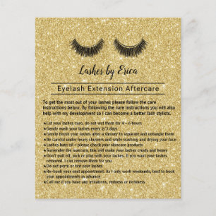 Lashes Makeup Artist Eyelash Aftercare Instruktion Flyer