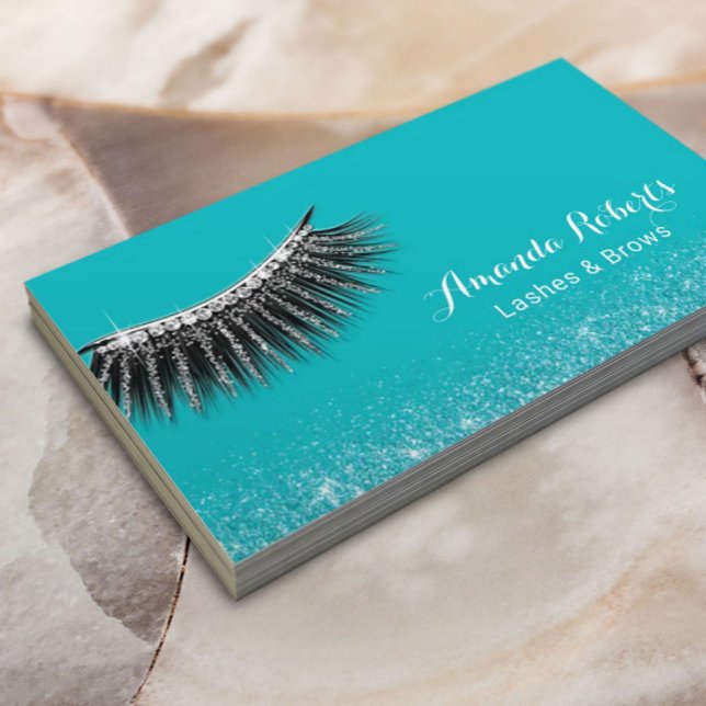 Lashes Makeup Artist Glam Glitzer Eyelash Aquamari Visitenkarte (Von Creator hochgeladen)