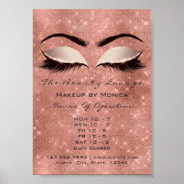 Lashes Makeup Artist Glitzer Beauty Rose Park Poster
