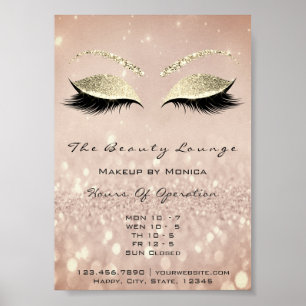 Lashes Makeup Artist Glitzer Beauty Salon Skinny Poster
