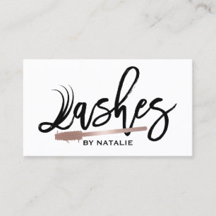 Lashes Makeup Artist Modern Eyelash Typografie Visitenkarte