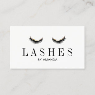 Lashes Makeup Artist Modern Gold Eyelash Extension Visitenkarte
