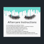 Lashes Makeup Artist Moderne Aquamarine Tropfen Na Flyer<br><div class="desc">Lashes Makeup Artist Moderne Aquamarine Tropfen Aftercare Instruktionen.</div>