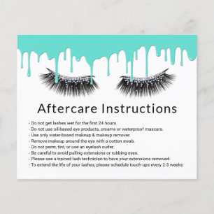 Lashes Makeup Artist Moderne Aquamarine Tropfen Na Flyer