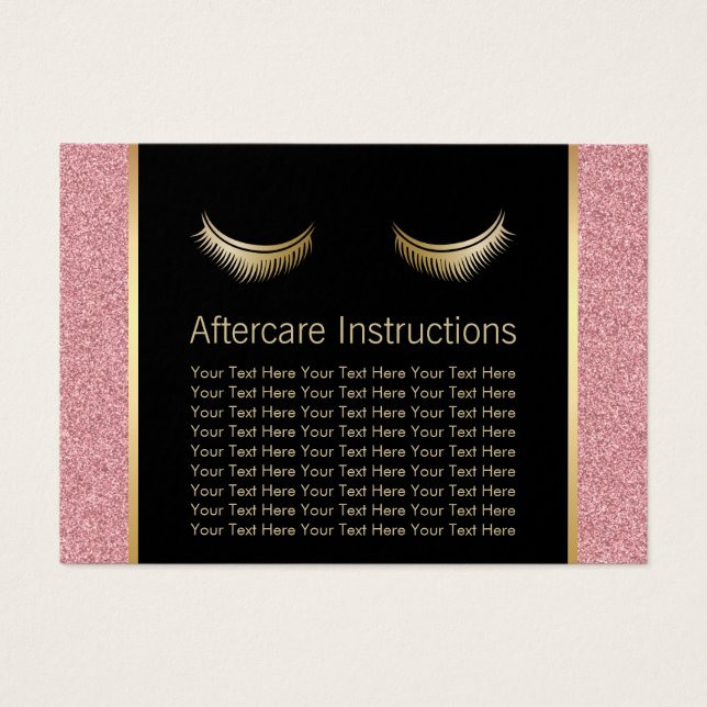 Lashes Makeup Artist Moderne Rose Gold Instruktion (Vorderseite)