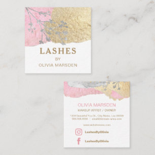 Lashes Makeup artist Quadratische Visitenkarte