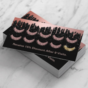 Lashes Makeup Artist Rose Gold Driving Loyalty Treuekarte