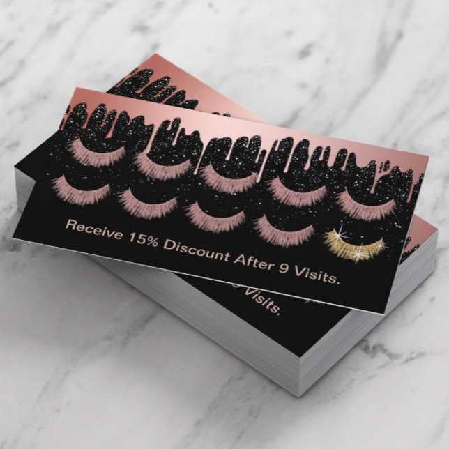 Lashes Makeup Artist Rose Gold Driving Loyalty Treuekarte (Von Creator hochgeladen)