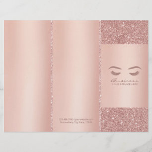 Lashes Makeup Artist Rose Gold Salon Tri-Falten