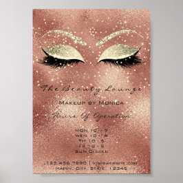 Lashes Makeup Glitzer Beauty Salon Poster