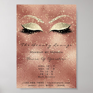 Lashes Makeup Glitzer Beauty Salon Poster