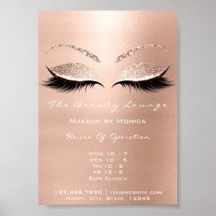 Lashes Makeup Glitzer Beauty Salon Poster