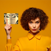 Lashes Makeup Gold Confetti Zertifikat Geschenk