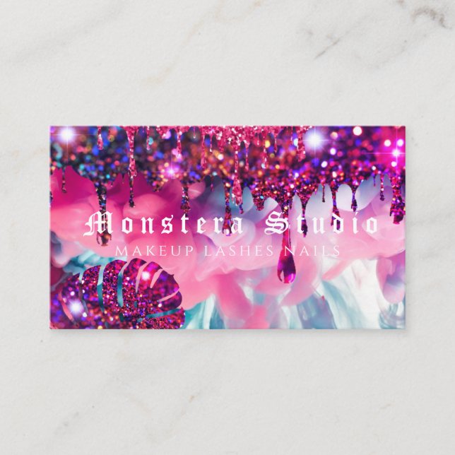 Lashes Makeup Nails Business Card Visitenkarte (Vorderseite)