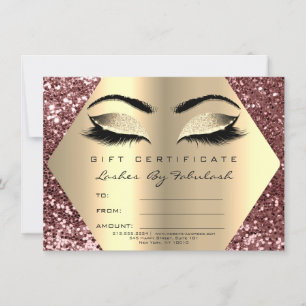 Lashes Makeup Rose Gold Browns Certificate Geschen